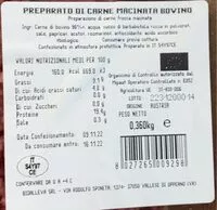 Mängden socker i Carne bovino