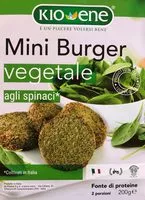 Mängden socker i Mini burger vegetale agli spinaci