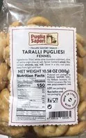 Mängden socker i Taralli pugliesi