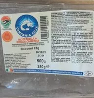 Mängden socker i Mozzarella di bufala campana