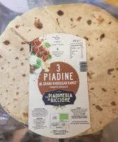Mängden socker i Piadine al grano khorasan kamut