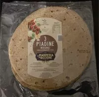 Mängden socker i Piadina integrale