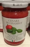 Mängden socker i Organic tomato and basil pesto sauce