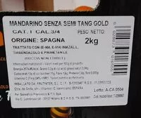 Mängden socker i Mandarino senza semi