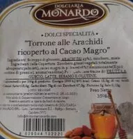 Mängden socker i Torrone alle arachidi