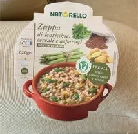 Mängden socker i Zuppa di lenticchie cereali e asparagi