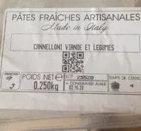 Mängden socker i Cannelloni viande et legumes