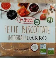 Mängden socker i Fette biscottate integrali farro