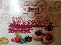 Mängden socker i Boccioli - frollini con farcitura di frutti di bosco