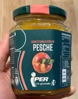 Mängden socker i Confettura di pesche