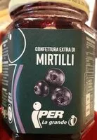 Mängden socker i Confettura extra di mirtilli