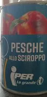 Mängden socker i Pesche allo sciroppo
