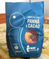 Mängden socker i Frollini con panna e cacao