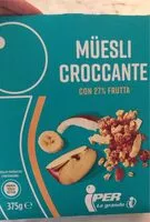 Mängden socker i Müesli croccante