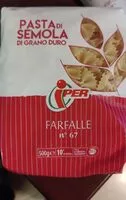 Mängden socker i Pasta di semola Farfalle