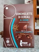 Mängden socker i Conchigliette di cereali al cacao