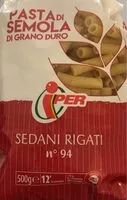 Mängden socker i Pasta di semola di grano duro Sedani Rigati