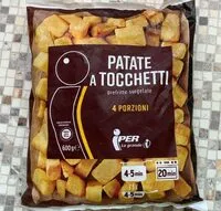 Mängden socker i Patate a tocchetti