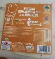 Mängden socker i Piadina romagnola igp
