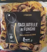 Mängden socker i Tagliatelle ai funghi pasta fresca all'uovo