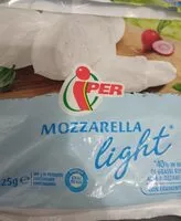 Mängden socker i Mozzarella light