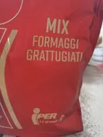 Mängden socker i Mix formaggi grattugiato