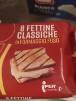 Mängden socker i 8 fettine classiche di formaggio fuso