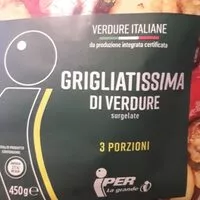 Mängden socker i Grigliatissima di verdure