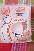 Mängden socker i Prosciutto crudo