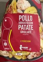 Mängden socker i Pollo arrosto con patate grigliate