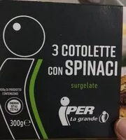 Mängden socker i Cotolette con spinaci