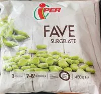 Mängden socker i Fave surgelate