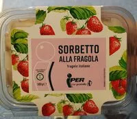 Mängden socker i Sorbetto alla fragola
