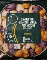 Mängden socker i Cavolfiori Bianchi viola arancioni cotti a vapore
