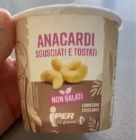 Mängden socker i anacardi sgusciati e tostati