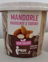 Mängden socker i Mandorle Sgusciate e tostate