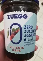 Mängden socker i Zuegg zero zuccheri aggiunti ciliegie nere