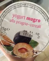Mängden socker i yogurt magro alla prugna cereali