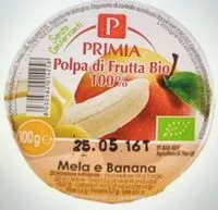 Mängden socker i Polpa di frutta Bio - mela e banana