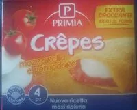 Mängden socker i Crepes mozzarella e pomodoro surgelate