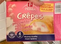 Mängden socker i Crèpes prosciutto cotto e mozzarella