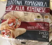 Mängden socker i Piadina romagnola IGP Alla riminese