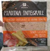 Mängden socker i Piadina integrale