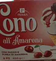 Mängden socker i Cono all'amarena