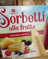 Mängden socker i Sorbetti alla frutta
