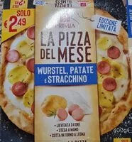 Mängden socker i Pizza wurstel, patate e stracchino