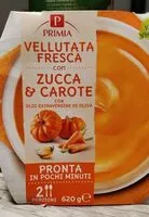 Mängden socker i Vellutata fresca con zucca e carote