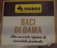 Mängden socker i Baci di dama