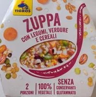 Mängden socker i Zuppa con legumi, verdure e cereali