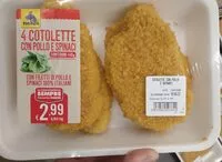 Mängden socker i Cotolette con pollo e spinaci